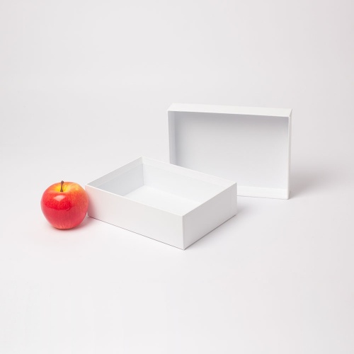 Коробка крышка-дно 21х6х15, белый, меловка