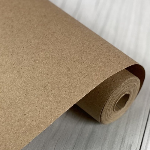 Упаковочная бумага 70х, цвет - коричневый, материал - плотный крафт, фото 2 