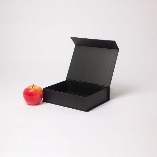 Кашированные коробки 21х5х15см, цвет - черный, материал - дизайнерская бумага, ламинация - без ламинации, фото 2 