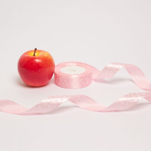 Ленты 3х20, цвет - розовый, материал - синтетическое волокно, фото 1 (вид спереди)