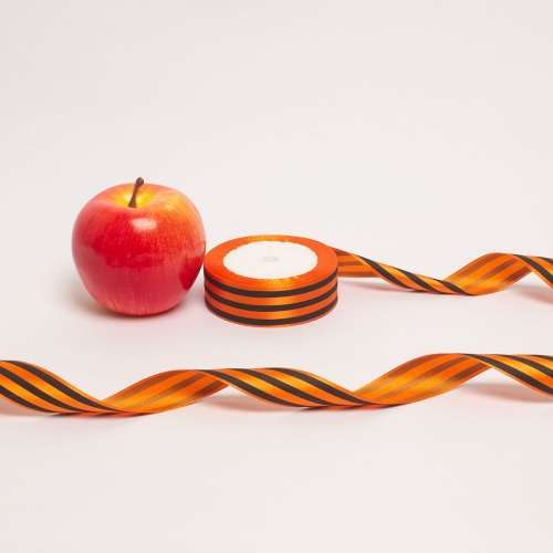 Ленты 3х20, цвет - оранжевый, материал - синтетическое волокно, фото 1 (вид спереди)