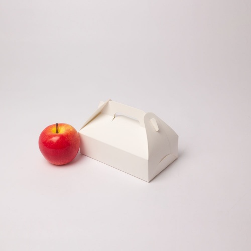 Коробочка 17x5x10 самосборная для выпечки / сладостей / суши, белый.
