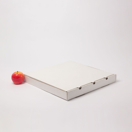 Коробка самосборная для пиццы и пирогов 41х4х41, Т23В бел/бур, без печати, бурый