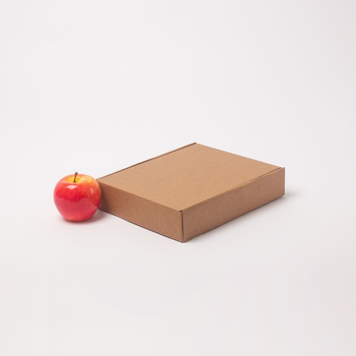 Коробка самосборная с откидной крышкой, 20x5x25, Т11Е бур/бур, без печати, бурый