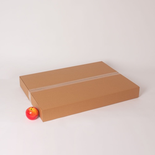 Картонные коробки 71х52х7см, цвет - коричневый, материал - картон, ламинация - без ламинации, фото 1 (вид спереди)