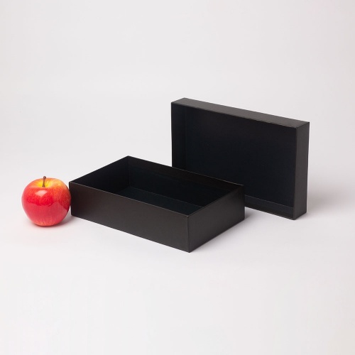 Кашированные коробки 26х6х15см, цвет - черный, материал - мелованная бумага, ламинация - без ламинации, фото 4 
