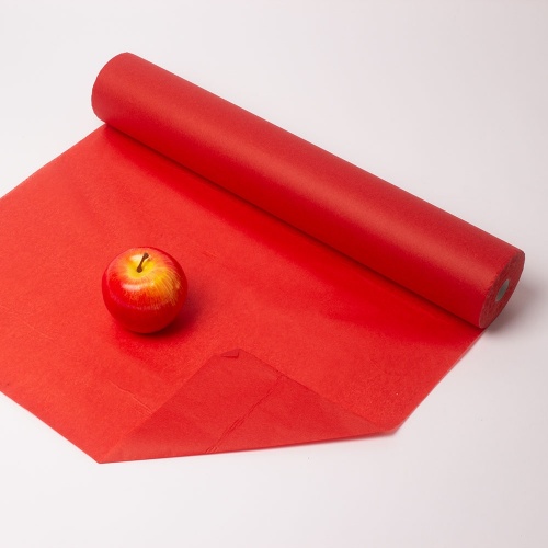 Бумага упаковочная тишью, красная, в рулонах 50 х 143 м
