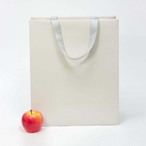 Пакет бумажный, 33x40x16, бежевый матовый, с вклееной ручкой