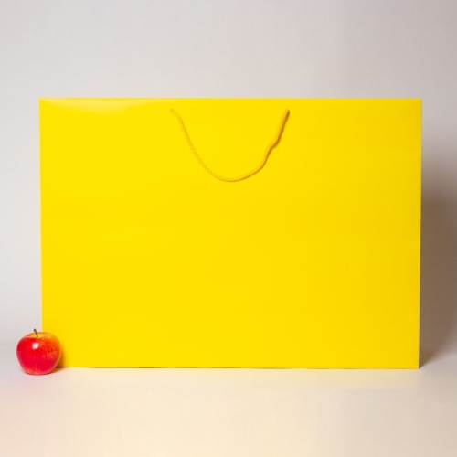 Пакет 70x50x20, желтый, меловка