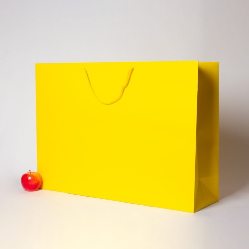 Пакет 70x50x20, желтый, меловка