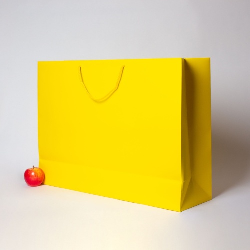 Пакет 70x50x20, желтый, меловка