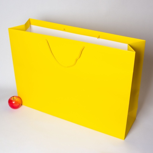 Пакет 70x50x20, желтый, меловка