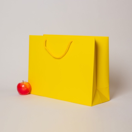 Пакет 47х34х16, желтый, меловка