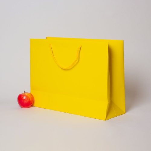 Пакет 47х34х16, желтый, меловка