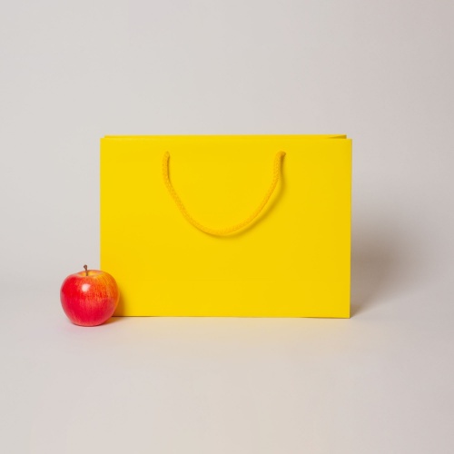 Пакет 35x25x10, желтый, меловка