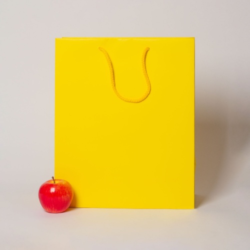 Пакет 33x40x16 желтый, меловка