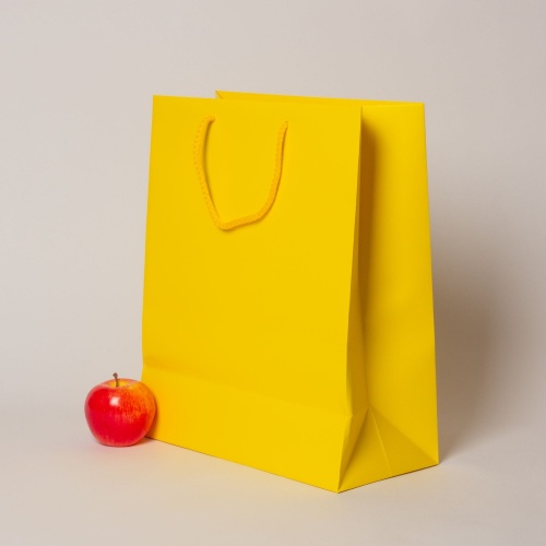 Пакет 33x40x16 желтый, меловка