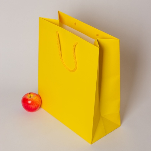 Пакет 33x40x16 желтый, меловка