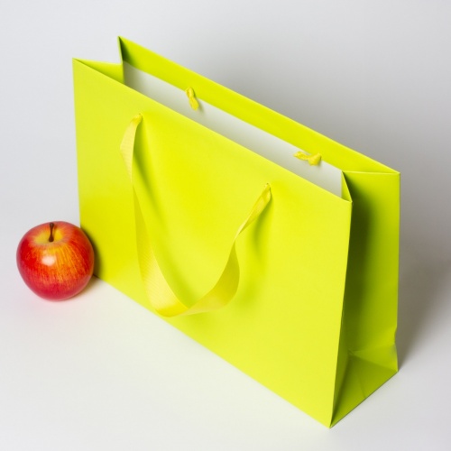 Пакет 35x25x10, салатовый, меловка