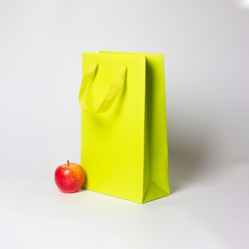 Пакет 23х36х10, салатовый, меловка