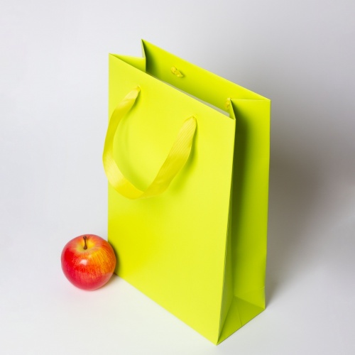 Пакет 23х36х10, салатовый, меловка