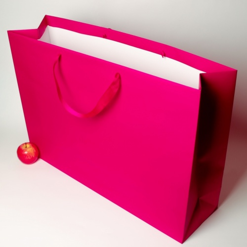 Пакет 70x50x20, пурпурный, меловка