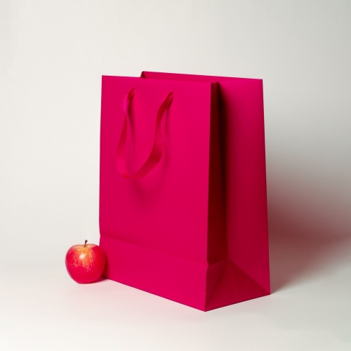 Пакет 33x40x16 пурпурный, меловка