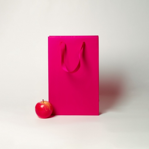 Пакет 23х36х10, пурпурный, меловка