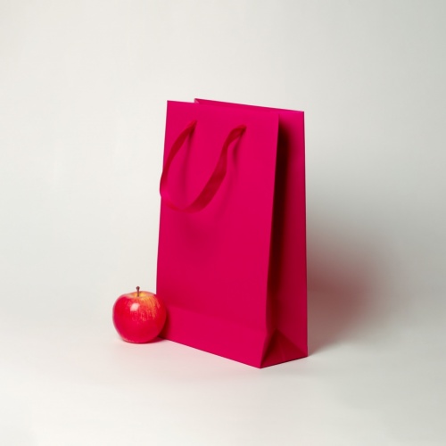 Пакет 23х36х10, пурпурный, меловка