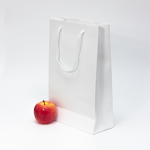 Пакет 23x36x10, белый, меловка "Lондон"