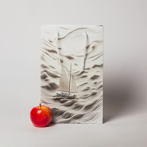 Пакеты бумажные, 23x36x10, белый, меловка 