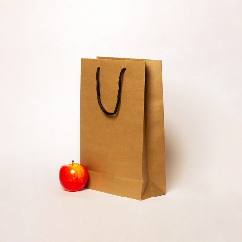 Пакеты бумажные, 23x36x10, коричневый С Днем рождения