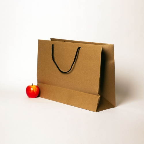 Пакеты бумажные, 47x34x16, коричневый "С Днем рождения"