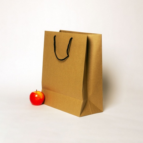 Пакеты бумажные, 33x40x16, коричневый С Днем рождения