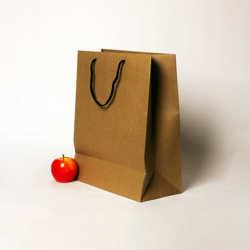 Пакеты бумажные, 33x40x16, коричневый "С Днем Рождения"