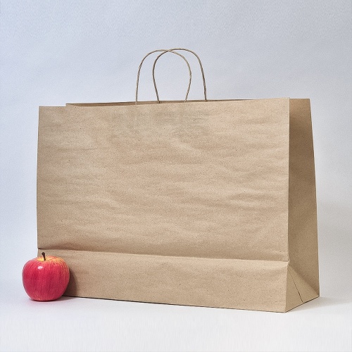 Пакеты бумажные, 47x34x16, коричневый С Днищем