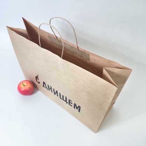 Пакеты бумажные, 47x34x16, коричневый С Днищем