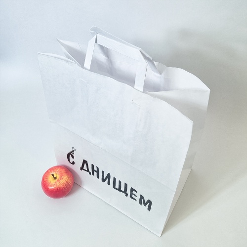 Пакеты бумажные, 32x37x20, белый С Днищем