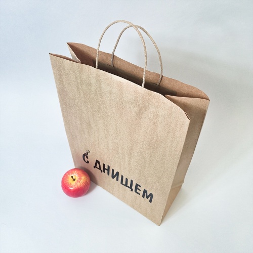 Пакеты бумажные, 30x40x13, коричневый С Днищем