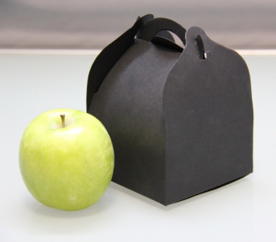 Коробочка 10x5x10, черный, дизайнерский картон