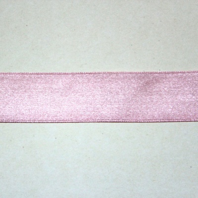 Лента атласная, розовая, 25мм х 33м